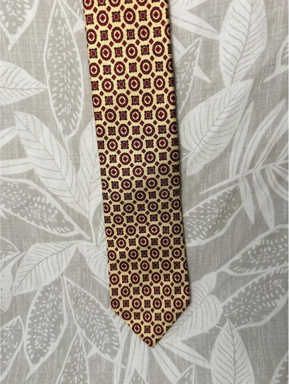 Vintage Polo by Ralph Lauren Geometric Medallion Silk Tie Made in USA